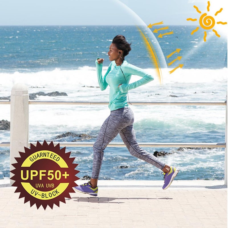 Willit Women's UPF 50+ Quarter Zip Sun Protection Shirt SPF Long Sleeve Workout Golf Hiking Shirt Quick Dry Rash Guard Blue M - Image 5